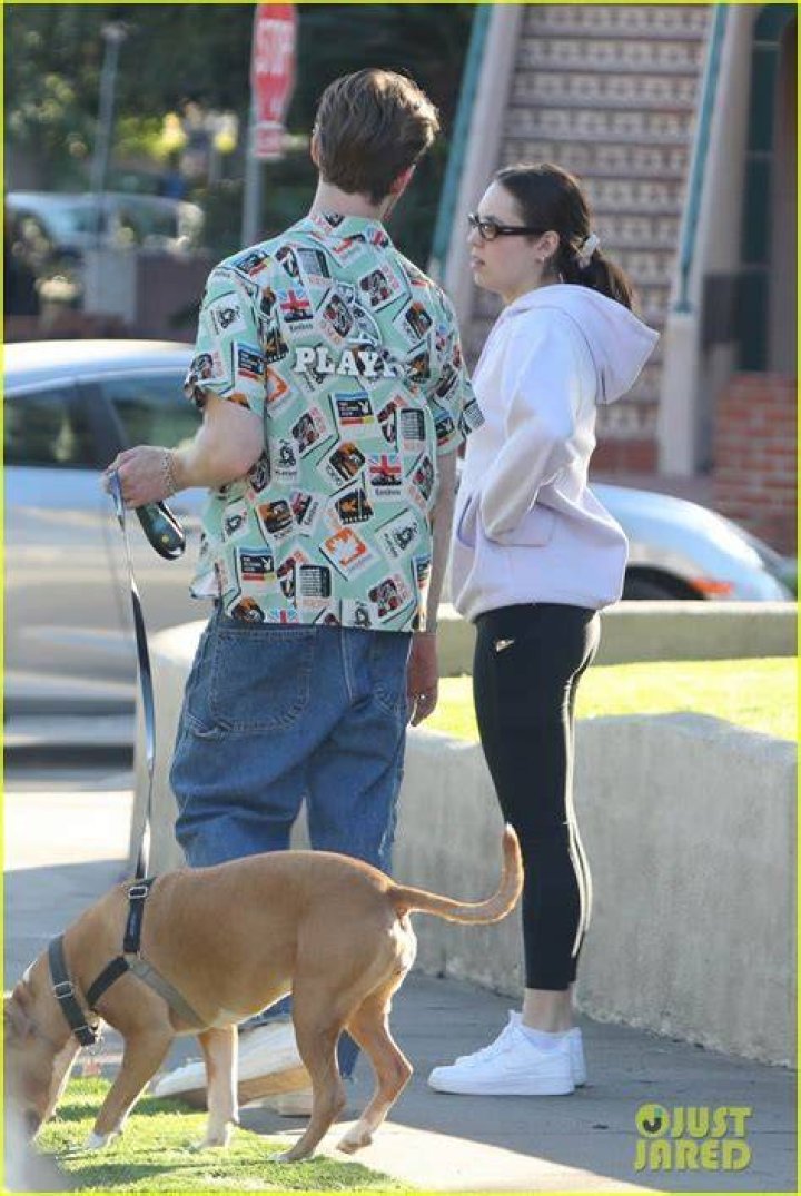 Claudia Sulewski showing her dog mom body in January 2020