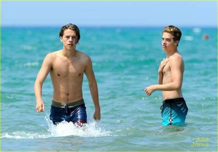 Cole Sprouse shirtless on Italian Beach in 2014