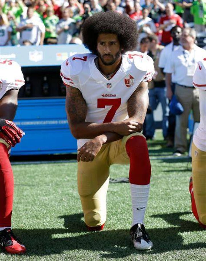 Colin Kaepernick at the NFL game between San Francisco 49ers and Tampa Bay Buccaneers in October 2016