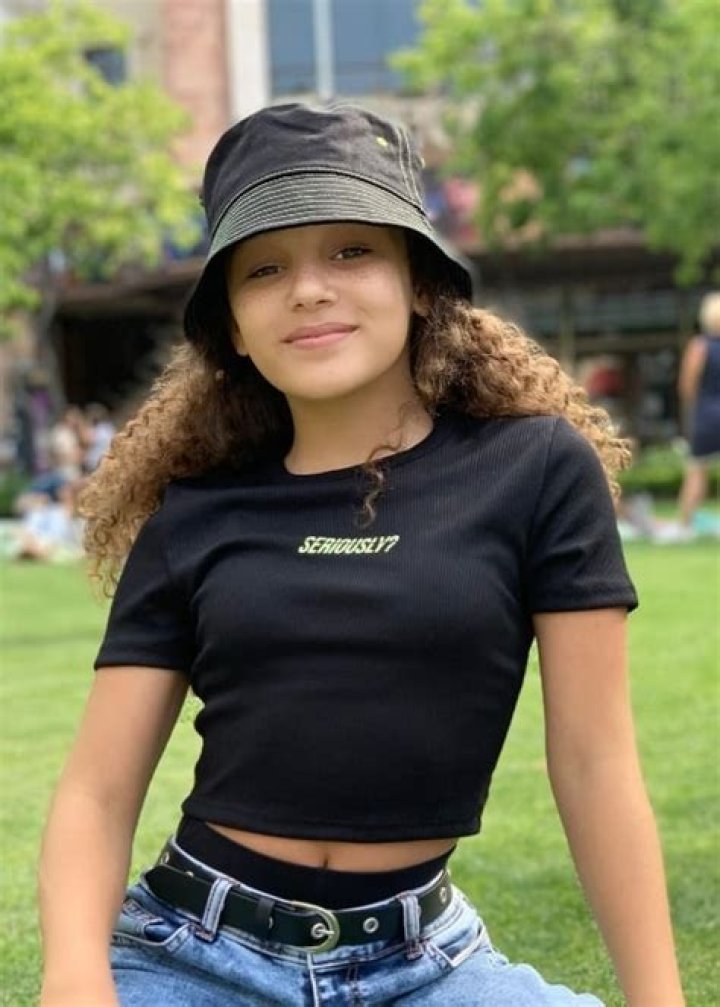 Corinne Joy as seen while posing for a picture along with Aidan Prince in June 2020