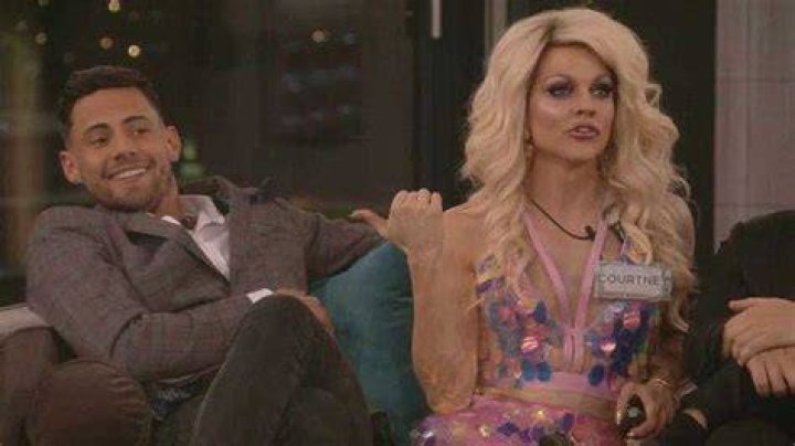 Courtney Act (Right) with Andrew Brady in London, United Kingdom in September 2018