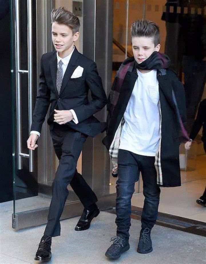 Cruz Beckham (Right) heading to New York Fashion Week in February 2016