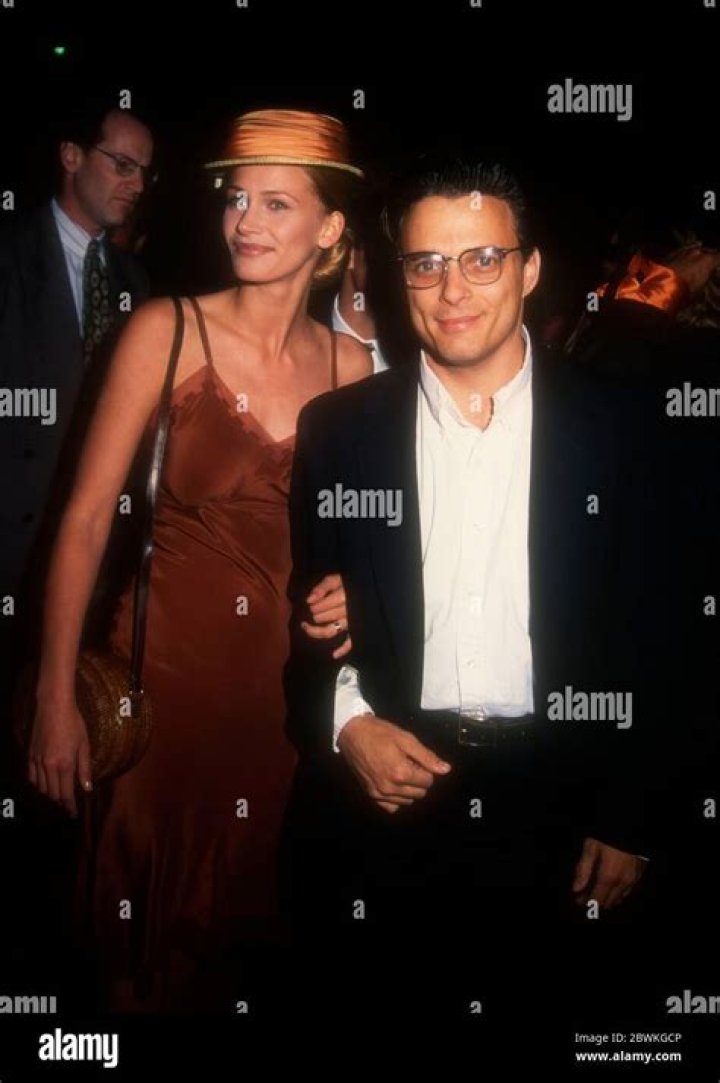 Damian Chapa and Natasha Henstridge arriving at an event in 1995