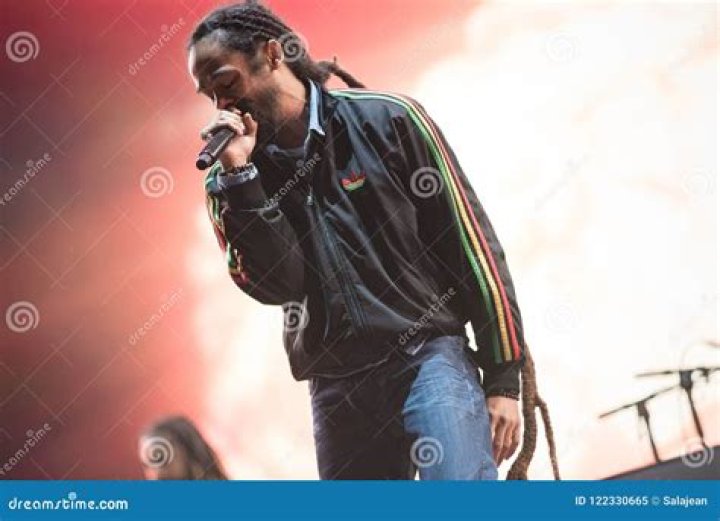 Damian Marley singing at the 2008 Smile Jamaica Concert
