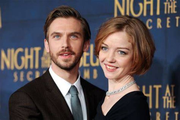 Dan Stevens with co-star Emma Watson at Spencer House, London for the premiere of Beauty and the Beast in February 2017