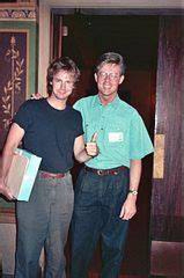 Dana Carvey and Alan Light seen together in 1989