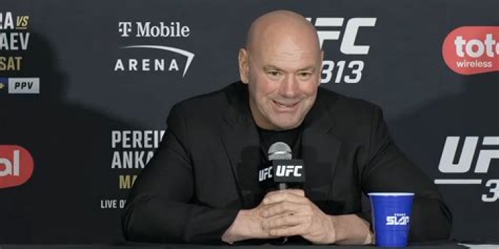 Dana White as seen while posing for the camera at Roscoe's Chicken & Waffles in August 2019