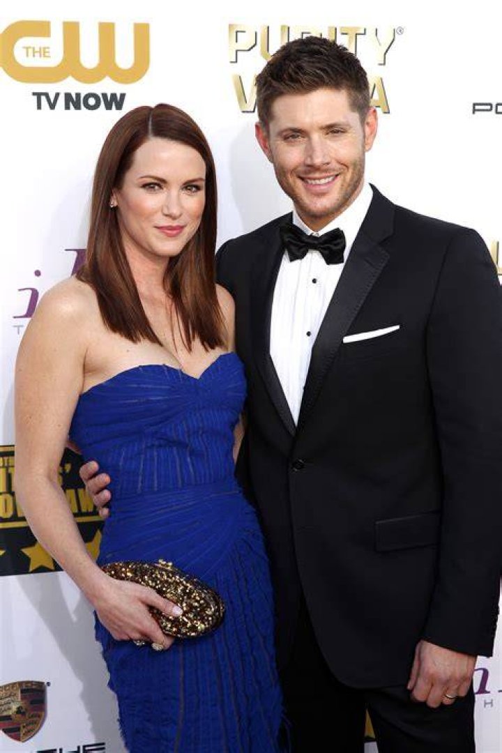 Danneel Ackles and Jensen Ackles, as seen in January 2020, on the sidelines of the Golden Globes Awards ceremony