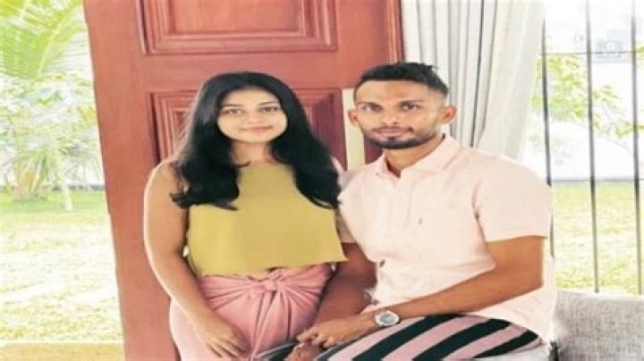 Dasun Shanaka and Chewanthi Perera, as seen in February 2021