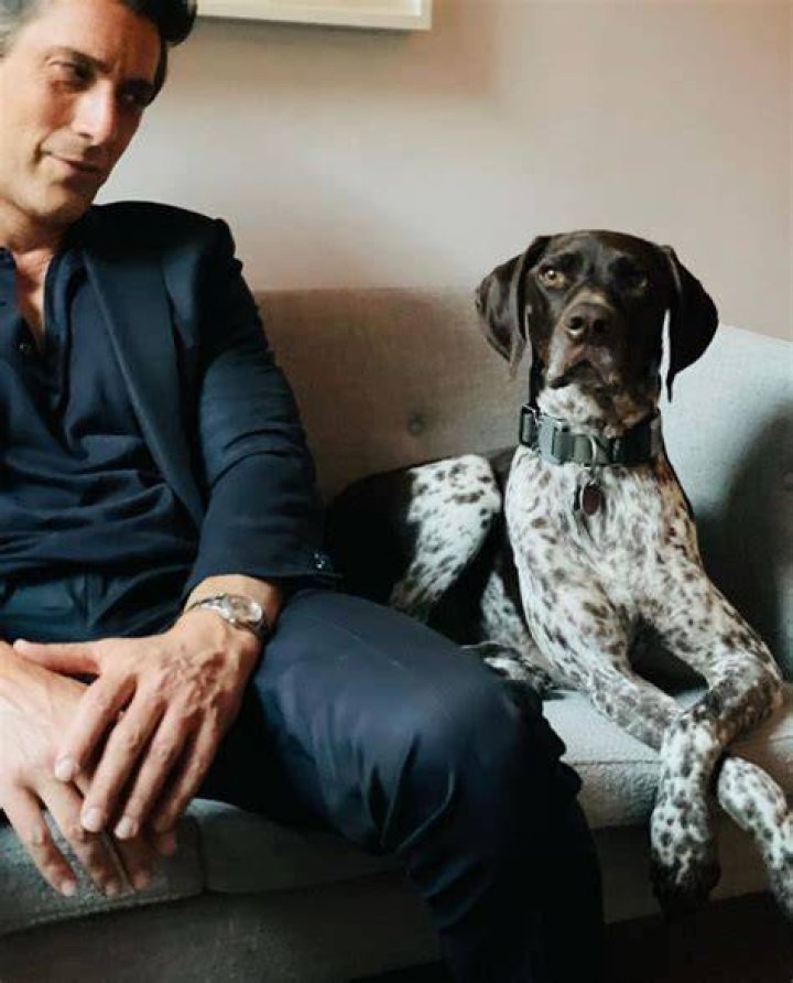 David Muir with his dog as seen in June 2019