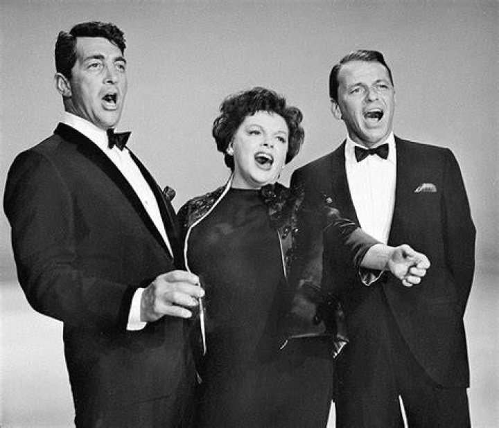 Dean Martin, Judy Garland, and Frank Sinatra [From Left] performing on The Judy Garland Show in 1962