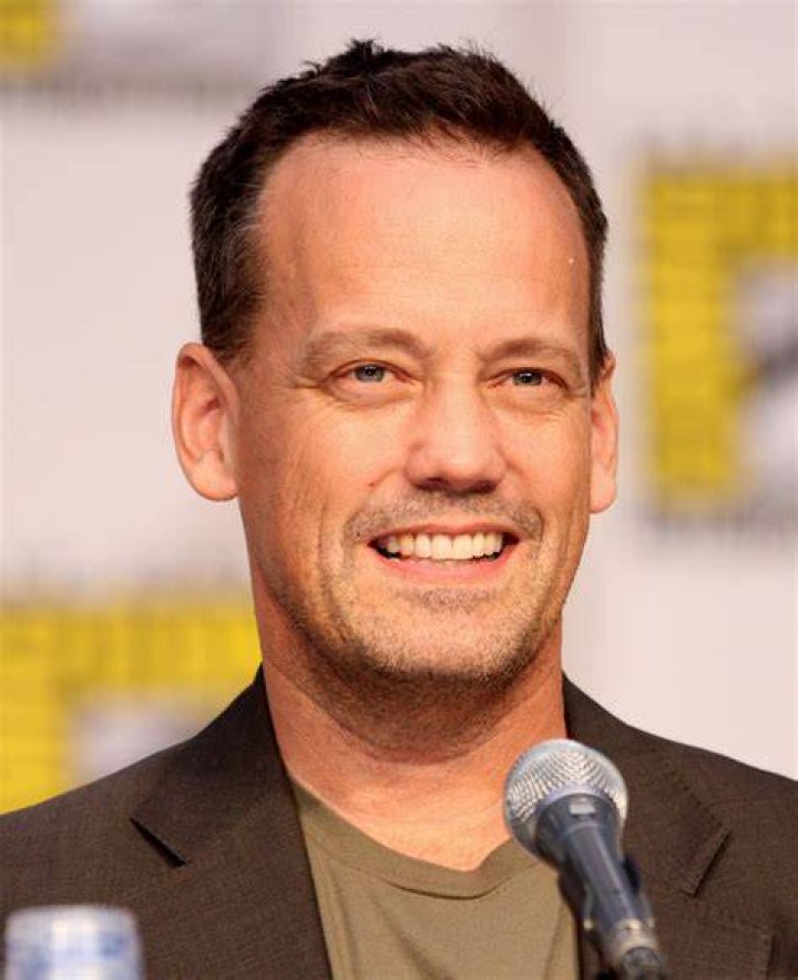 Dee Bradley Baker with his dog as seen in July 2018
