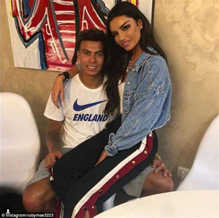 Dele Alli with girlfriend Ruby Mae as seen in December 2017