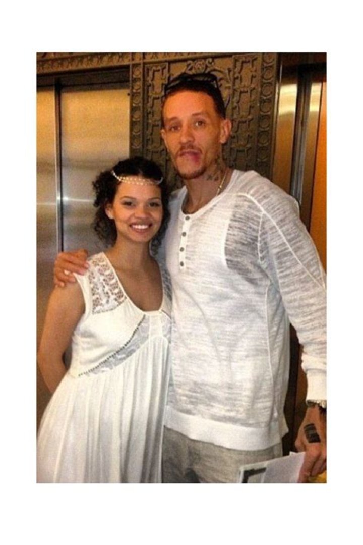 Delonte West with Caressa Suzzette Madden and Cash West, as seen in May 2020