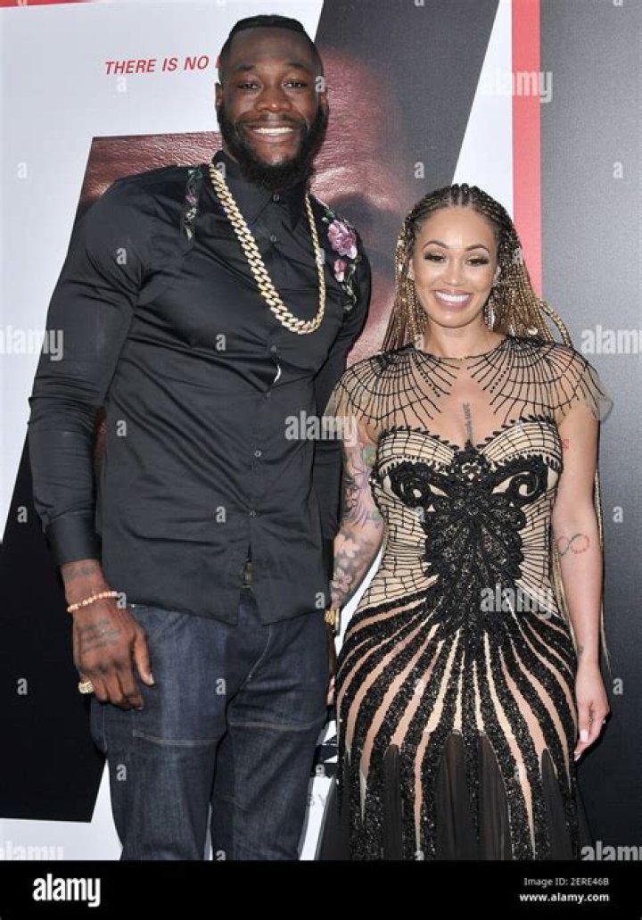 Deontay Wilder with model Telli Swift and their child Kaorii Lee Wilder as seen in June 2018