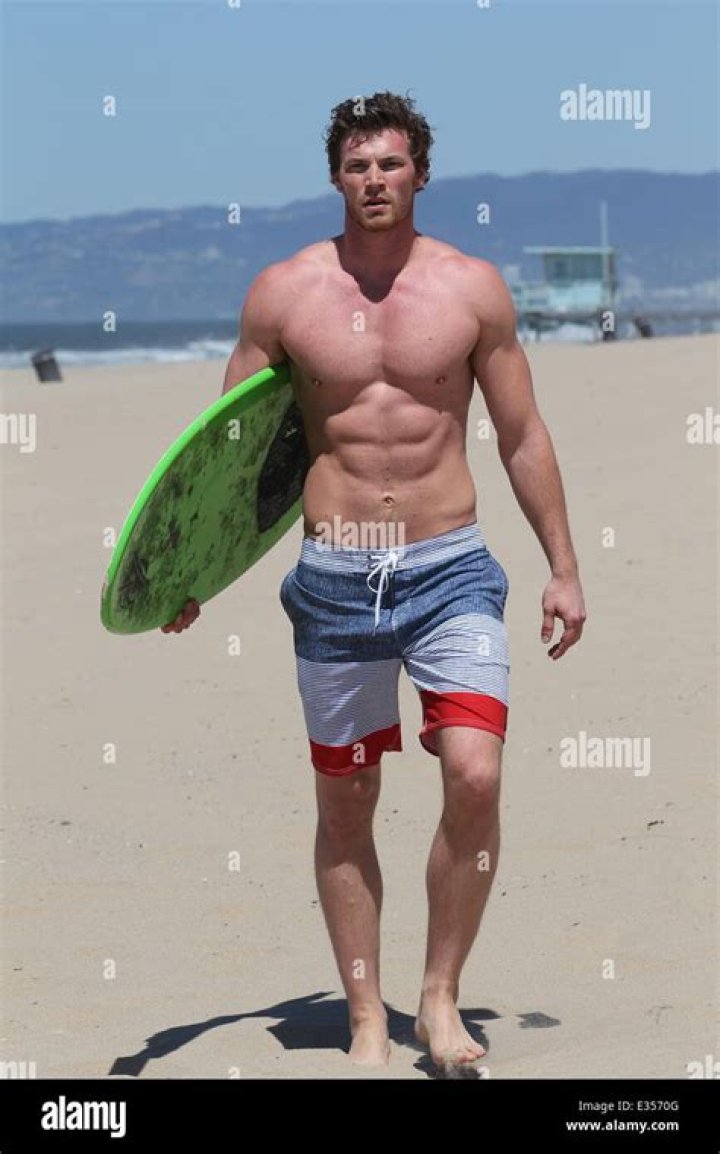 Derek Theler during morning surf at Malibu beach in June 2013