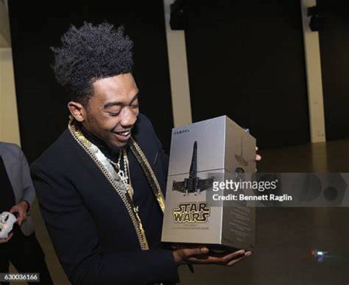 Desiigner with Propel Star Wars Battle Drones at Def Jam's Holiday Party in December 2016