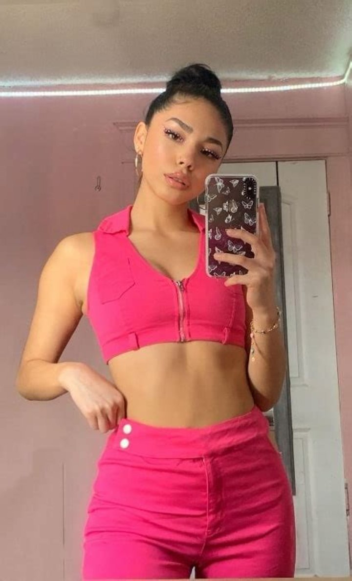 Destiny Marie as seen while taking a car selfie in Los Angeles, California, in July 2020