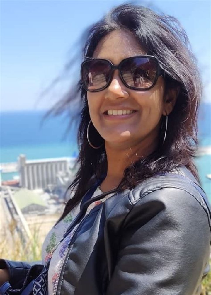 Devadarshini smiling for a picture in Barcelona, Spain in May 2019