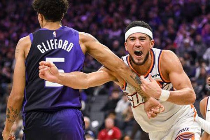 Devin Booker during a match as seen in November 2016