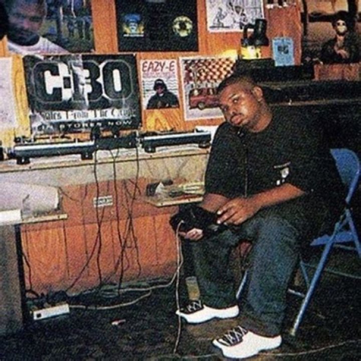 DJ Screw as seen while posing for the camera