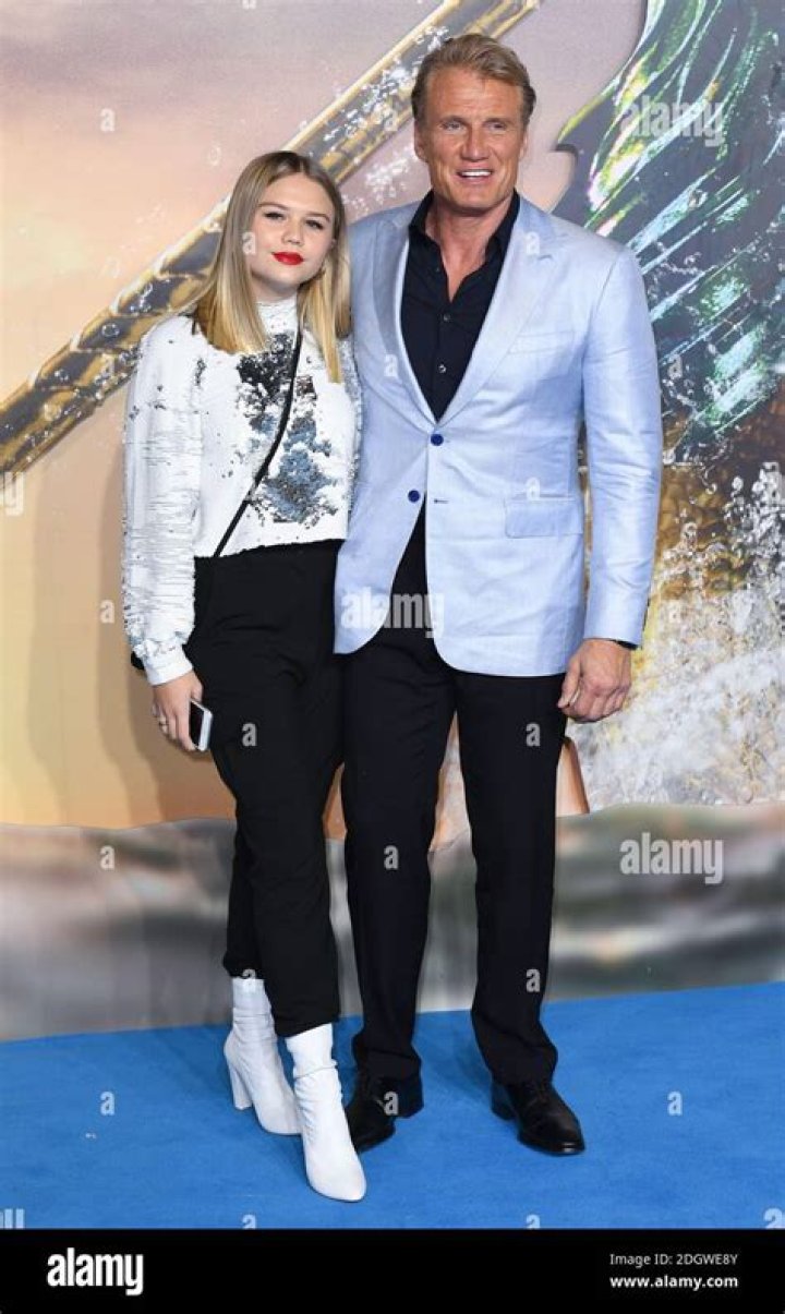 Dolph Lundgren with daughter Greta Evelyn Lundgren on a yacht in August 2017