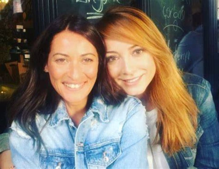 Dolunay Soysert (Right) as seen while posing for a picture with Meltem Gokhan in September 2017