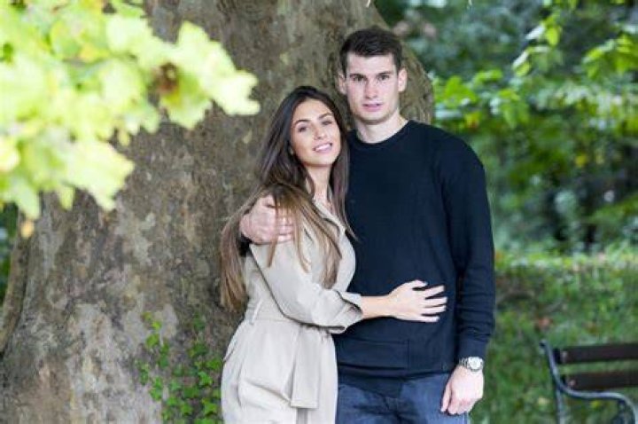 Dominik Livaković and Helena Matić, as seen in June 2022
