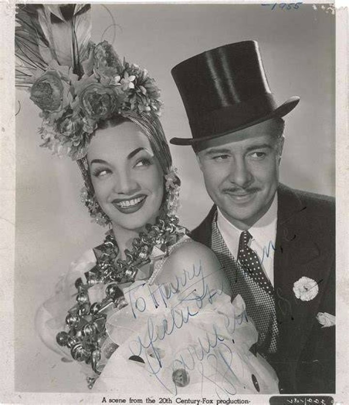 Don Ameche and Carmen Miranda as seen in the 1941 film That Night in Rio