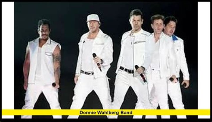 Donnie performing with his band New Kids On The Block at the European Tour in 2014