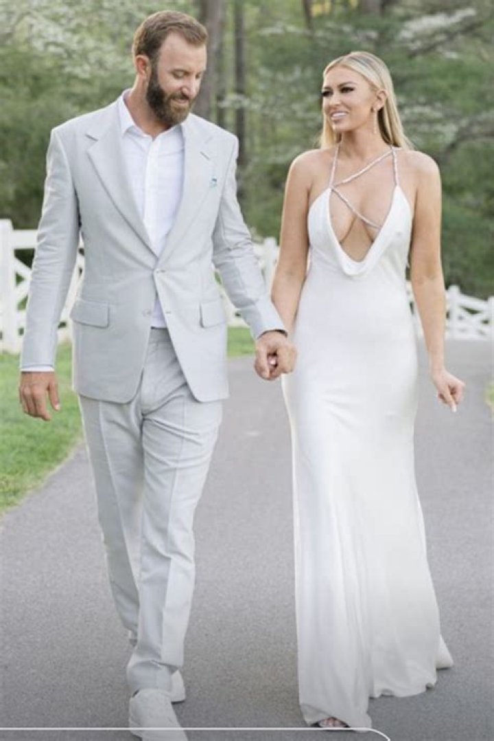 Dustin Johnson and Paulina Gretzky, as seen in March 2020