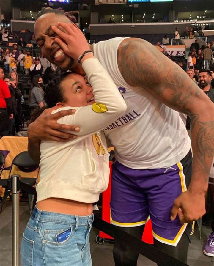 Dwight Howard with his daughter as seen in July 2017