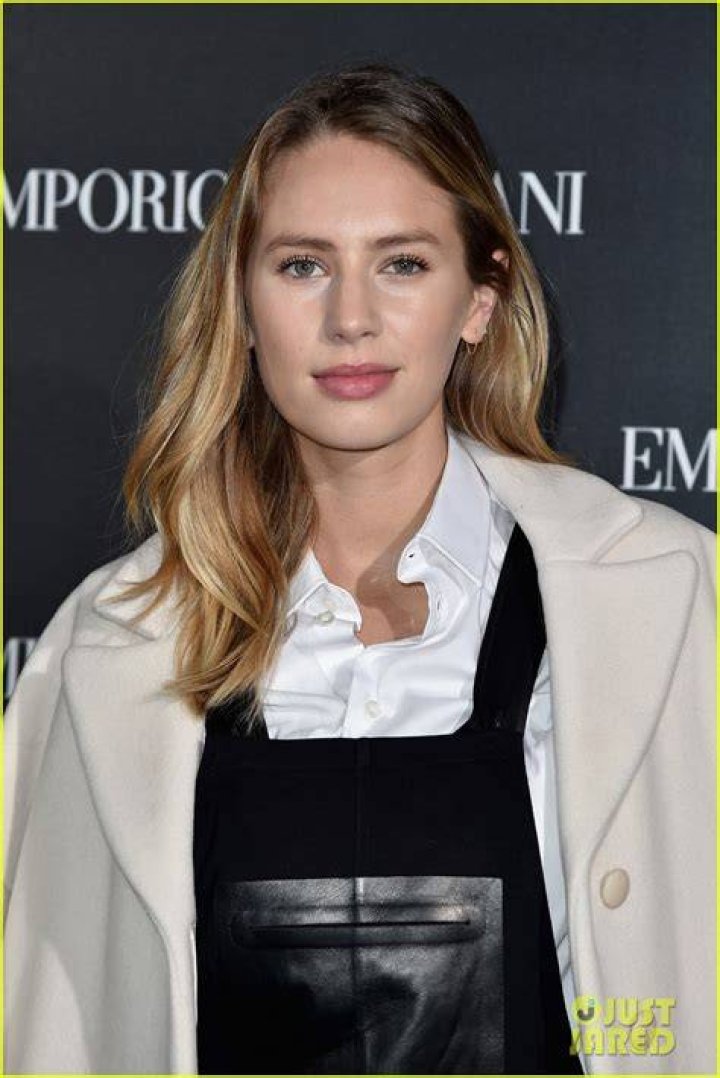 Dylan Penn at the Emporio Armani show during Paris Fashion Week in October 2016