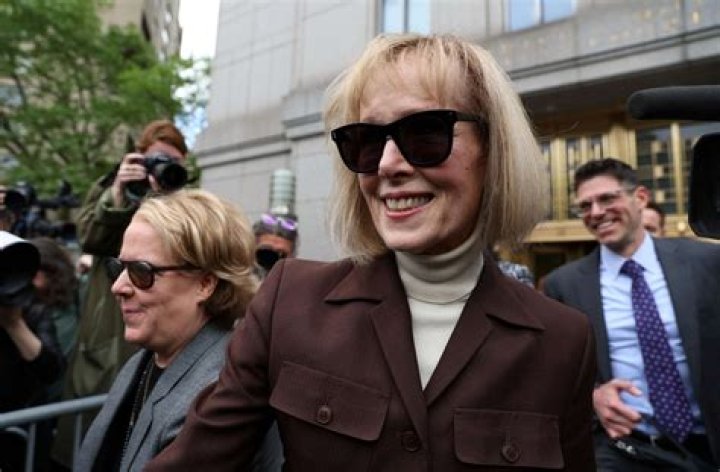 E Jean Carroll (left) as seen sitting with Kathy Griffin in July 2021