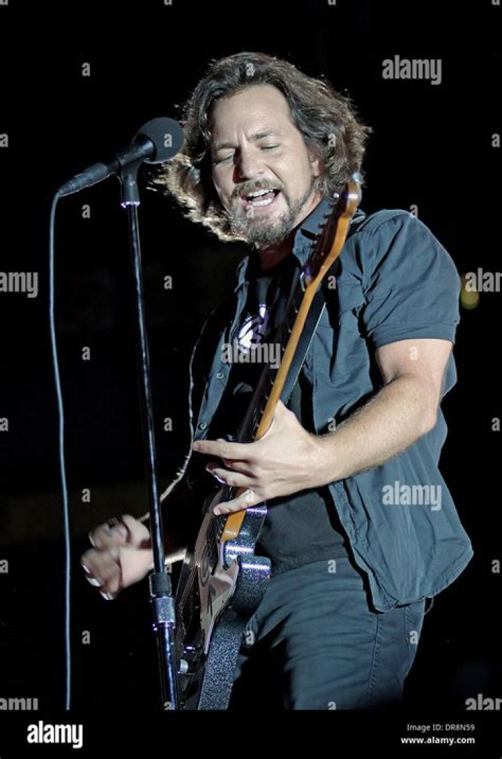 Eddie Vedder performing at the Rockin' Park festival in the Netherlands in 2010