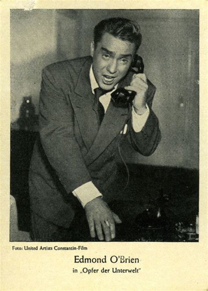 Edmond O'Brien as seen in a shot that was taken from his film D.O.A. (1950 movie)