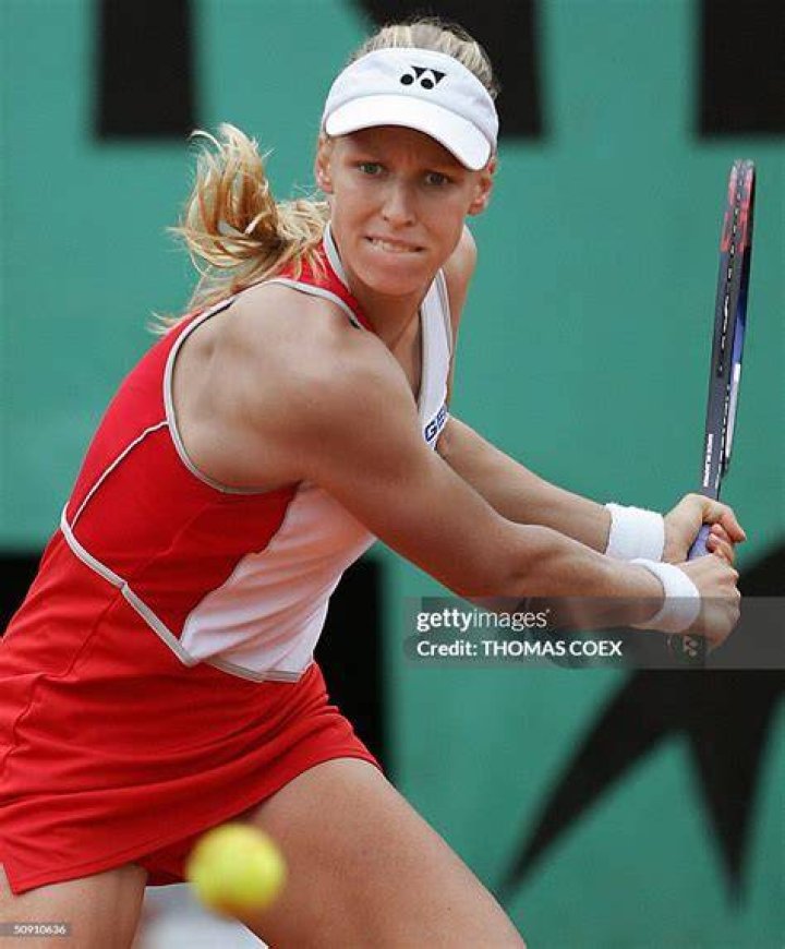 Elena Dementieva at the US Open as seen in August 2010