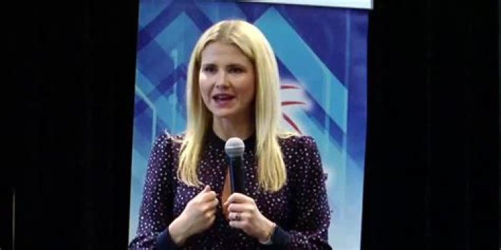 Elizabeth Smart speaks to local media outlets before the event at Fitzsimmons-John Arena in Moberly, Mo., on Tuesday, June 19, 2012