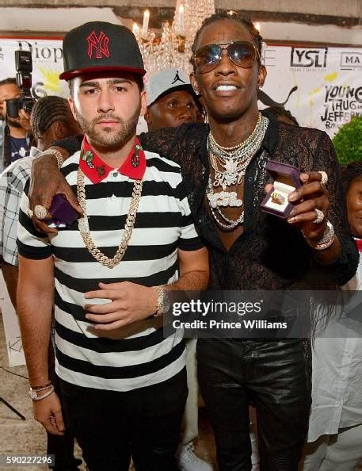 Elliot Avianne and Young Thug at Young Thug's 25th Birthday in August 2016