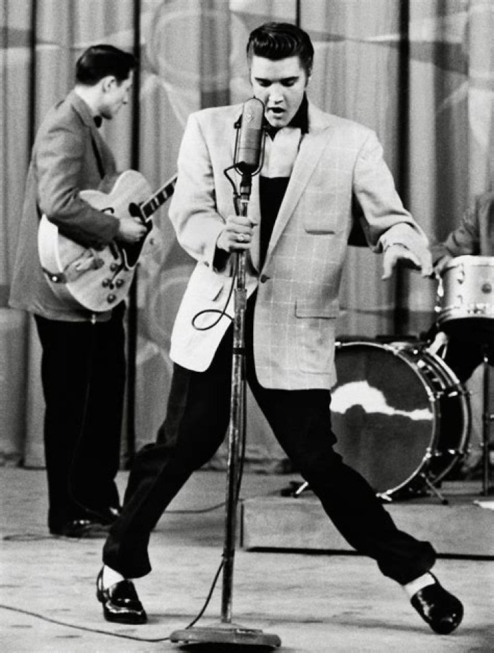Elvis Presley at the time he was about to join the army in 1958