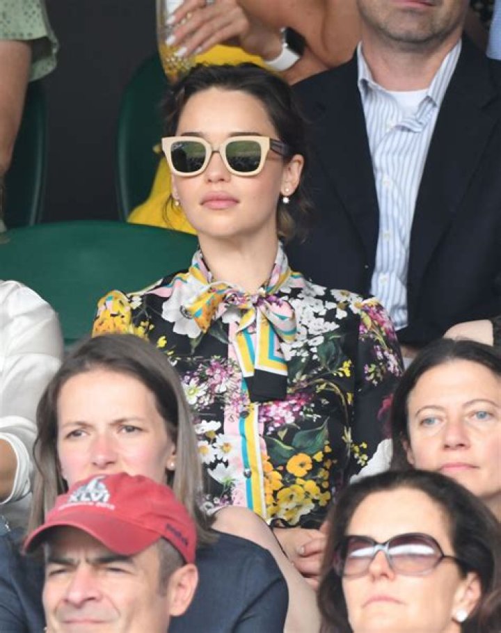 Emilia Clarke at Wimbledon Championships in London Finals in July 2017