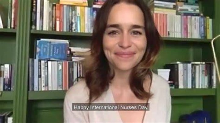 Emilia Clarke celebrating Nurses Day 2021 in May 2021