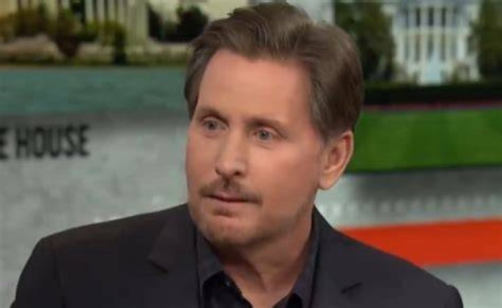 Emilio Estevez during an interview as seen in April 2019
