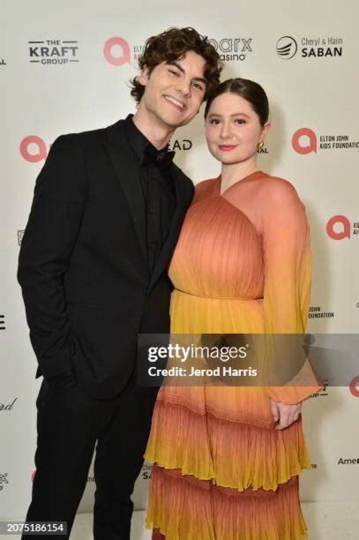 Emma Kenney and Christian Weissmann as seen in July 2018