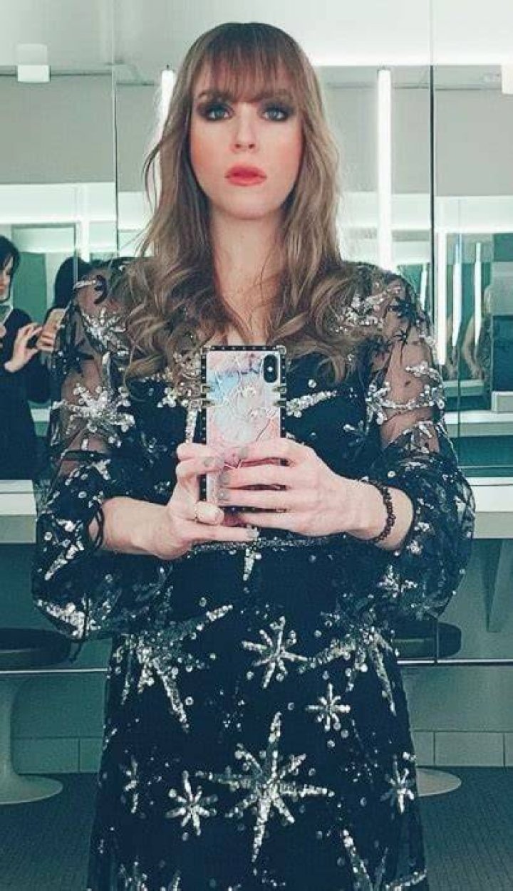 Emma Myles as seen while taking a selfie in March 2020