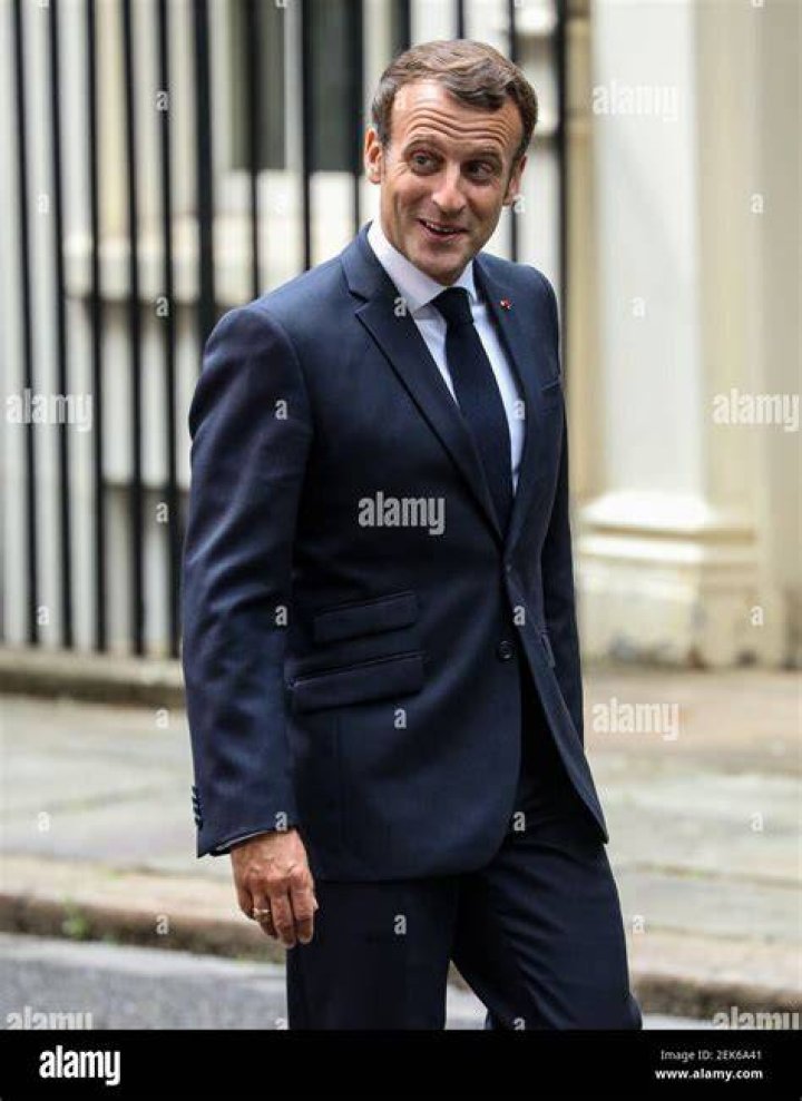 Emmanuel Macron arriving at the Bastille Day military parade celebration in Paris on July 14, 2017