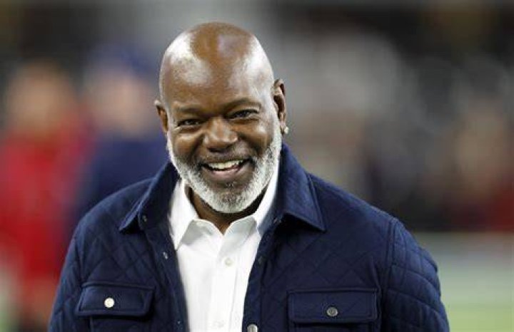 Emmitt Smith as seen while posing for a picture with his daughter Rheagen Smith in July 2023