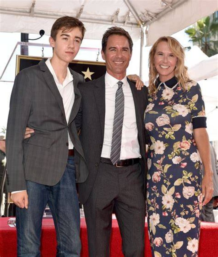 Eric McCormack with Janet McCormack in January 2018