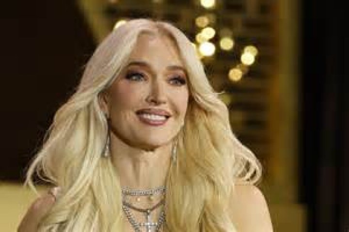 Erika Jayne in a doll like makeup in July 2017