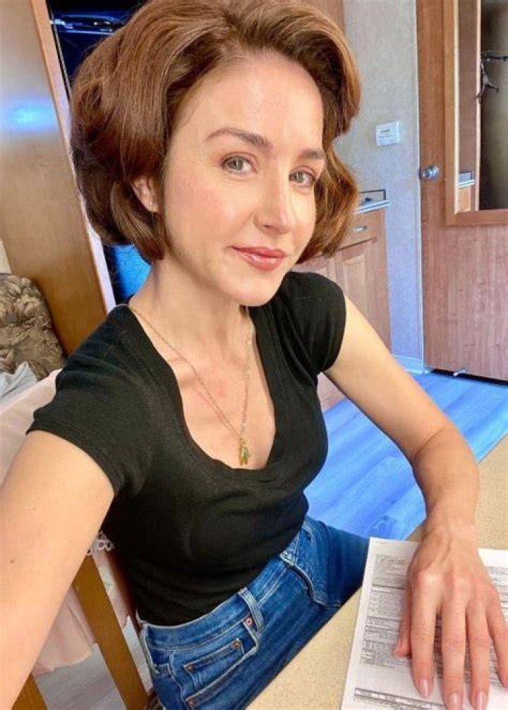 Erin Karpluk as seen in a selfie that was taken in August 2022